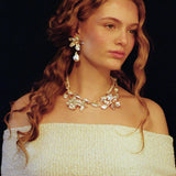 Baroque Keshi Pearl Flower Dangle Earrings №17