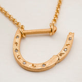 Sparkly Gold Horseshoe Necklace