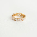Sparkly Gold Baguette Eternity Ring