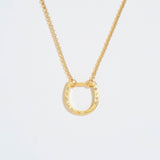 Sparkly Gold Horseshoe Necklace