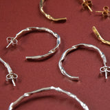 Large Crumpled Hoops