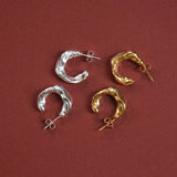 Crescent Beeswax Hoops