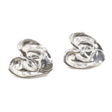 'A Good Listener' Large Heart Earrings