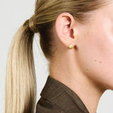 Ahinos Peridot Stud Earrings Gold