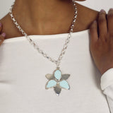 Forever Susan Necklace Silver - Sky