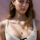 Shell Fragment Necklace Gold