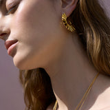 Ippos Fin Earrings Gold