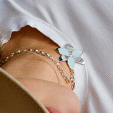 Forever Susan Necklace Silver - Sky