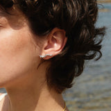 Okto Stud Earrings Silver