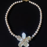 Classic Keshi Pearl Flower Necklace №65