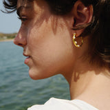 Okto Pearl Hoop Earrings Gold