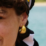 Ahinos Spike Earrings Gold