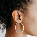 CRUX sterling silver hoops XL
