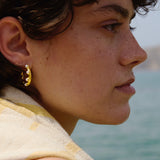 Okto Pearl Hoop Earrings Gold