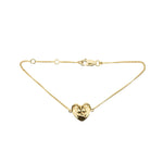Apres-Youth-18-Carat-Gold-Plated-A-Good-Listener-Heart-Textured-Pendant-Chain-Charm-Bracelet