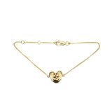 Apres-Youth-18-Carat-Gold-Plated-A-Good-Listener-Heart-Textured-Pendant-Chain-Charm-Bracelet