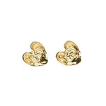 Apres-Youth-A-Good-Listener-18ct-Gold-Plated-Textured-Gold-Heart-Stud-Earring