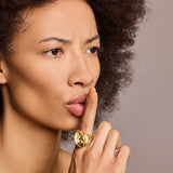 Apres-Youth-A-Good-Listener-18ct-plated-Large-Gold-Oversized-Heart-Statement-Ring