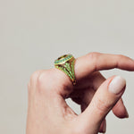 Apres-Youth-Firework-statement-ring-green-peridot-emerald-enamel-gold-vermeil