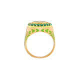Apres-Youth-Firework-statement-ring-green-peridot-emerald-enamel-gold-vermeil