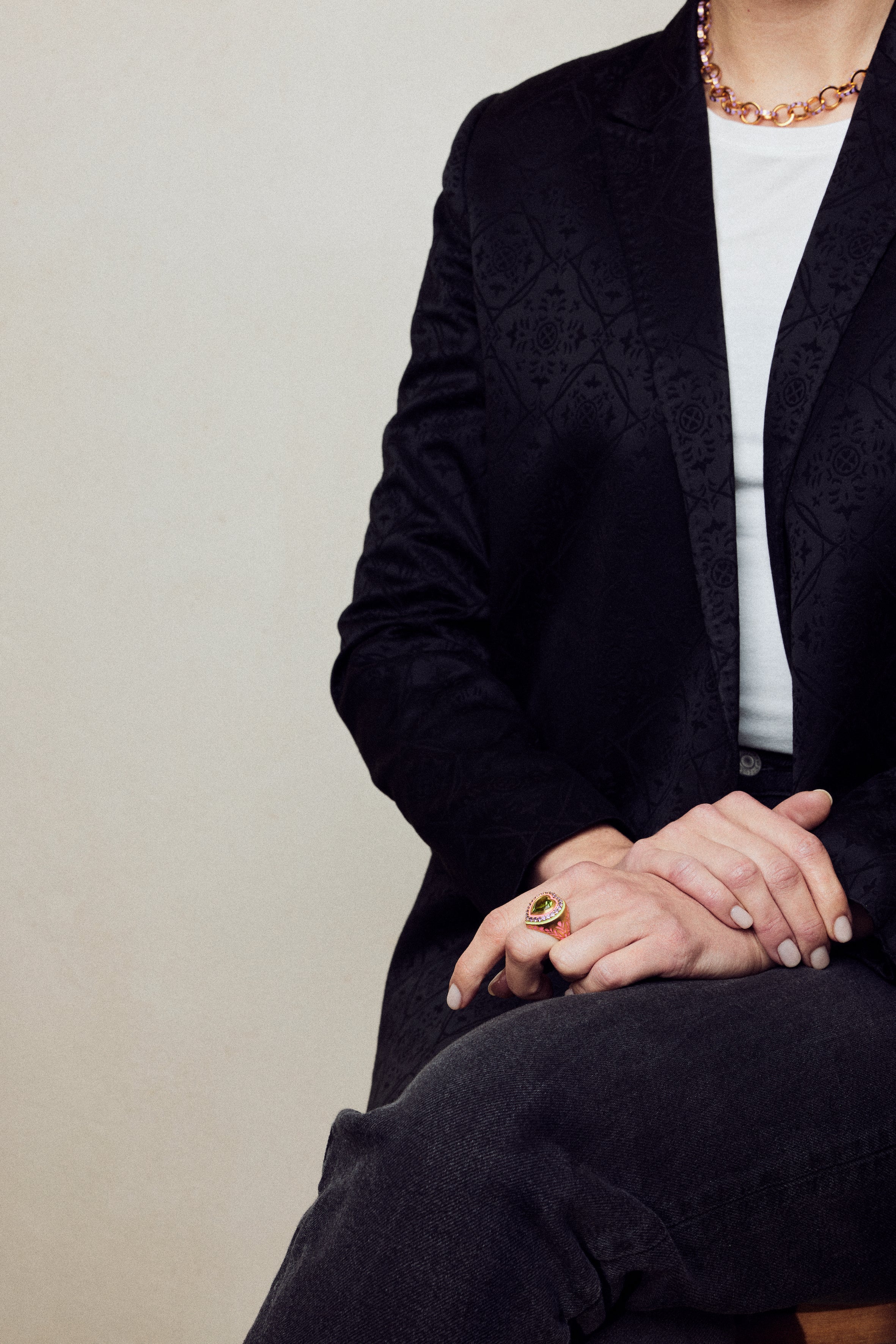 Apres-Youth-Heart-Pink-Green-Purple-Peridot-Enamel-Gold-Vermeil-Statement-Cocktail-Ring