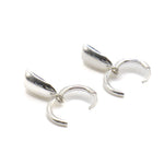 Apres-Youth-Introvert-Charm-Drop-Hoop-Sterling-Silver-Earrings
