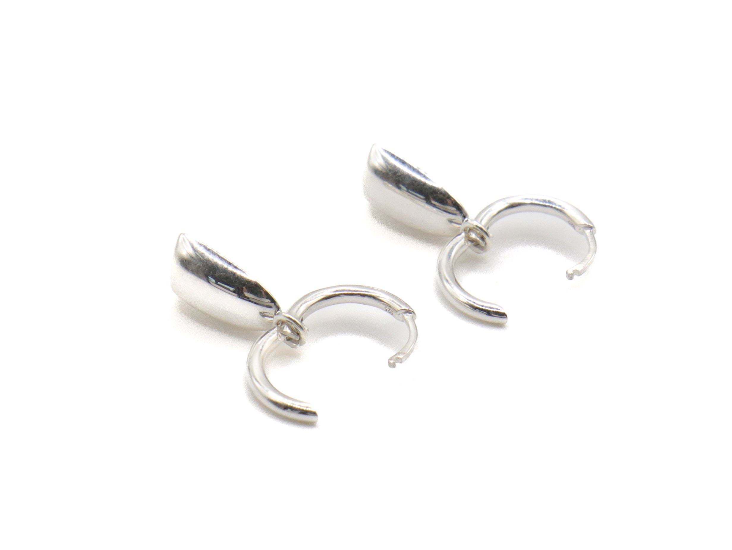 Apres-Youth-Introvert-Charm-Drop-Hoop-Sterling-Silver-Earrings
