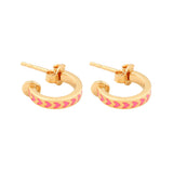 Apres-Youth-Spark-Enamel-Huggie-Hoop-EarringsPink-Gold-Vermeil