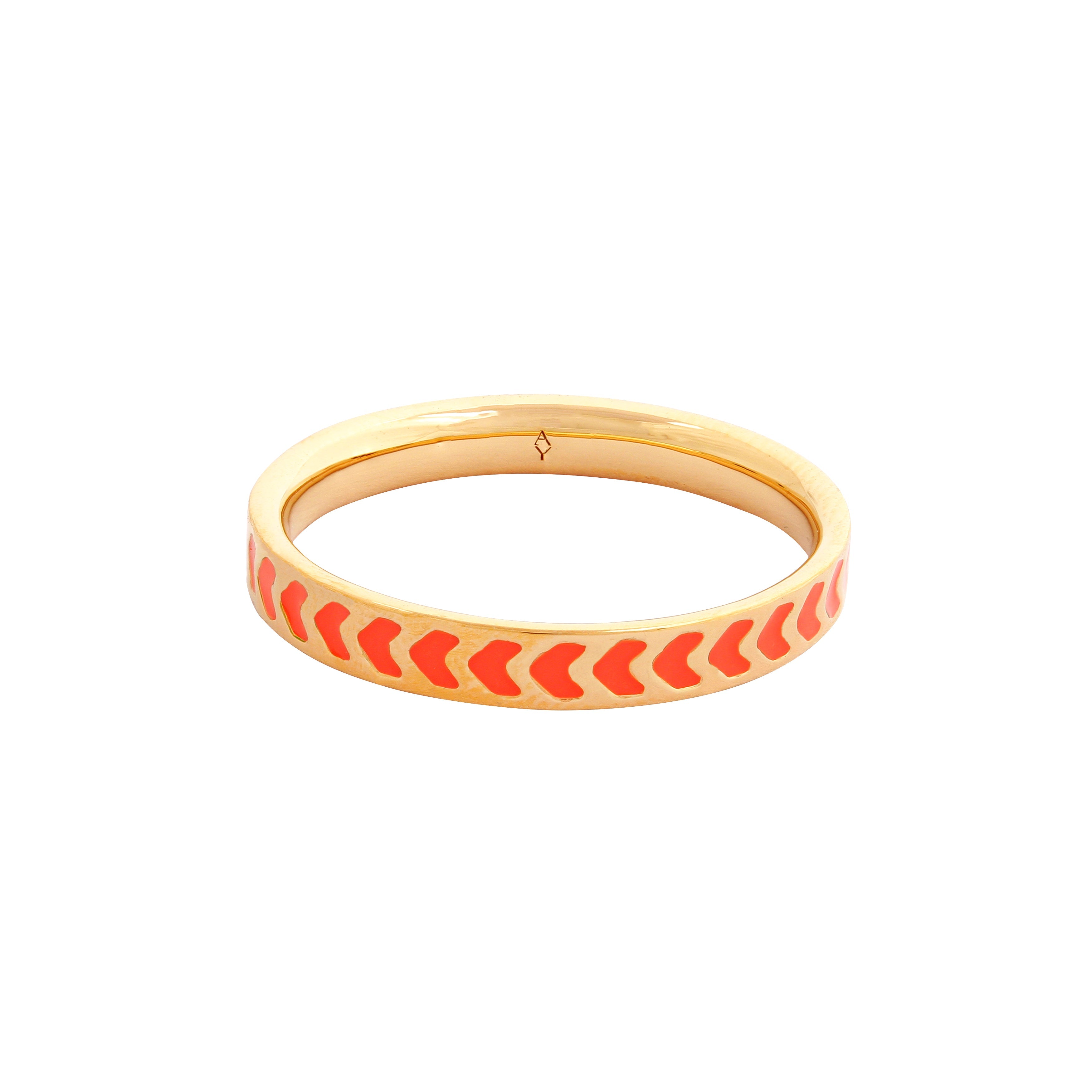 Apres-Youth-Spark-Enamel-Ring-Orange-Gold-Vermeil-Stacking