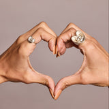 'A Good Listener' Large Heart Ring