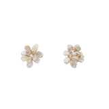 Petite Keshi Pearls Clustered Flower Stud Earrings №33