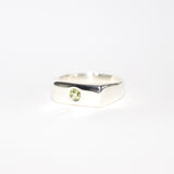 Blume-Jewelery-Single-Stone-Signet-Ring-Sterling-Silver-Rectangle-Pinky-Ring-Gemstone-Peridot-Garnet-Aquamarine-Citrine-Amethyst-UK-Handmade-Cool-Effortless-Heirloom-Everyday-Chunky-Staple-Ring-Stacking