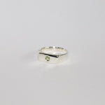 Blume-Jewelery-Single-Stone-Signet-Ring-Sterling-Silver-Rectangle-Pinky-Ring-Gemstone-Peridot-Garnet-Aquamarine-Citrine-Amethyst-UK-Handmade-Cool-Effortless-Heirloom-Everyday-Chunky-Staple-Ring-Stacking