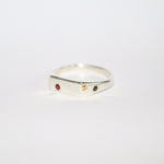 Blume-Jewellery-Autumn-Scattered-Signet-Ring-Sterl;ing Silver-Garnet-Citrine-Green-Tourmaline-gemstone-pinky-cool-handmade-uk-jewellery-colourful