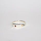 Blume-Jewellery-Autumn-Scattered-Signet-Ring-Sterl;ing Silver-Garnet-Citrine-Green-Tourmaline-gemstone-pinky-cool-handmade-uk-jewellery-colourful
