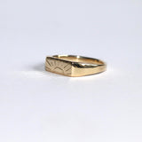 Blume-Jewellery-Gold-Sunset-Signet-Ring-9ct-9-Carat-solid-pinky-ring-everyday-sun-motif-cool-timeless-handmade-stacking-jewellery
