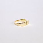 Blume-Jewellery-Single-Stone-Chunky-Rectangle-Signet=Ring-9-Carat-Solid-Gold-Yellow-classic-gemstone-Peridot-Garnet-Aquamarine-Citrine-Amethyst-pinky-ring-cool-modern-everyday-timeless
