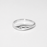 Blume-Jewellery-Sterling-Silver-Wave-Bombe-Ring-Lab-Diamond-Chunky-Statement-Band-Handmade-Contemporary-Cool-Jewellery-UK-5-Stones-Clear1