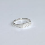 Blume-Jewellery-Sunset-Sterling-silver-signet-ring-chunky-Classic-everyday-hand-engraved-sun-design-motif-jewellery-timeless