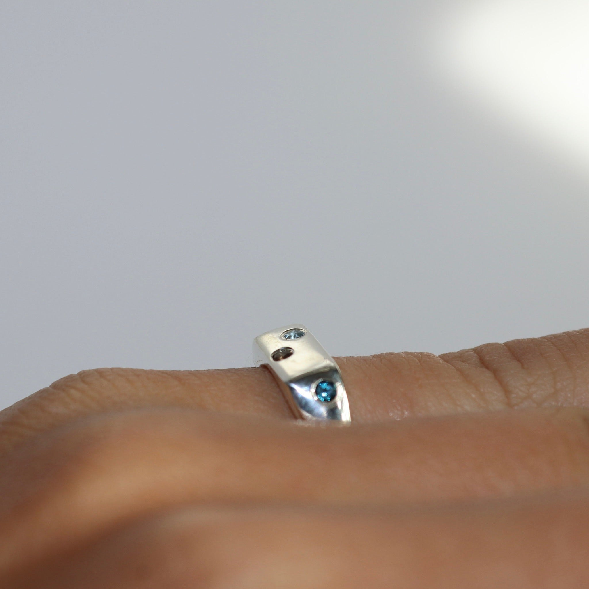 Blume-Jewellery-Winter-Signet-Ring-Sterling-Silver-Pinky-Gemstone-Stone-Ring-Blue-Brown-Blue-Topaz-Aquamarine-Smokey-Quartz-Cool-Rectangle-Handmade-UK4