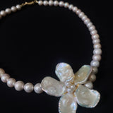 Classic Keshi Pearl Flower Necklace №65