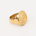 Carolina-De-Barros-AREIA-ROUND-Sterling-Silver-18ct-Gold-Plated-SIGNET-RING