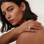 Carolina-De-Barros-AREIA-ROUND-Sterling-Silver-18ct-Gold-Plated-SIGNET-RING