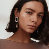 Carolina-De-Barros-Agua-Earrings-Sterling-Silver-18ct-Gold-Plated-Statement-Hoop-Pearl-Drop-Bead