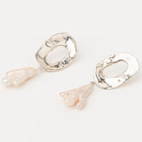 Carolina-De-Barros-Agua-Earrings-Sterling-Silver-18ct-Gold-Plated-Statement-Hoop-Pearl-Drop-Bead