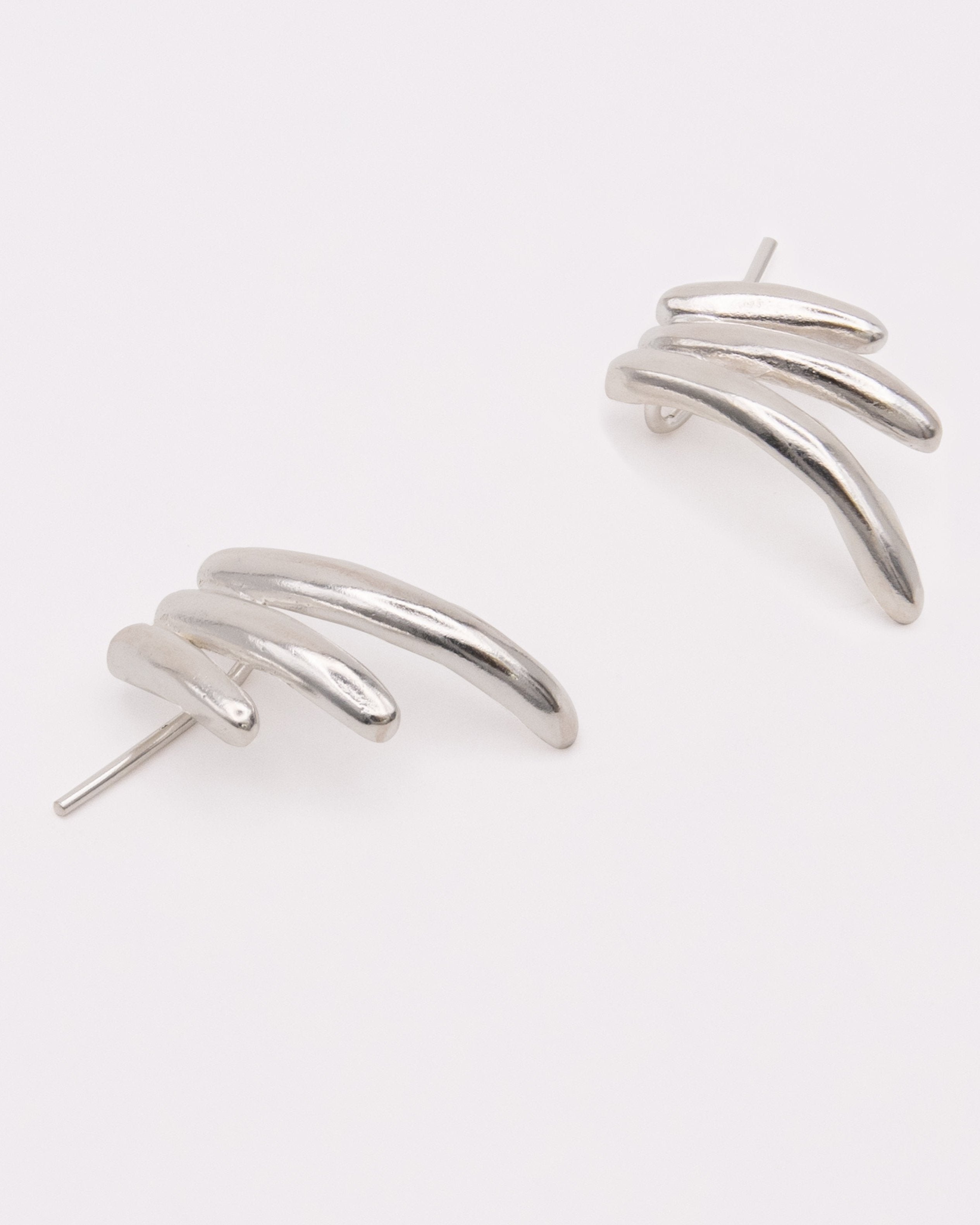 Carolina-De-Barros-Gold-Plated-18ct-Sterling-Silver-Statement-Stud-SELVA-EARRINGS