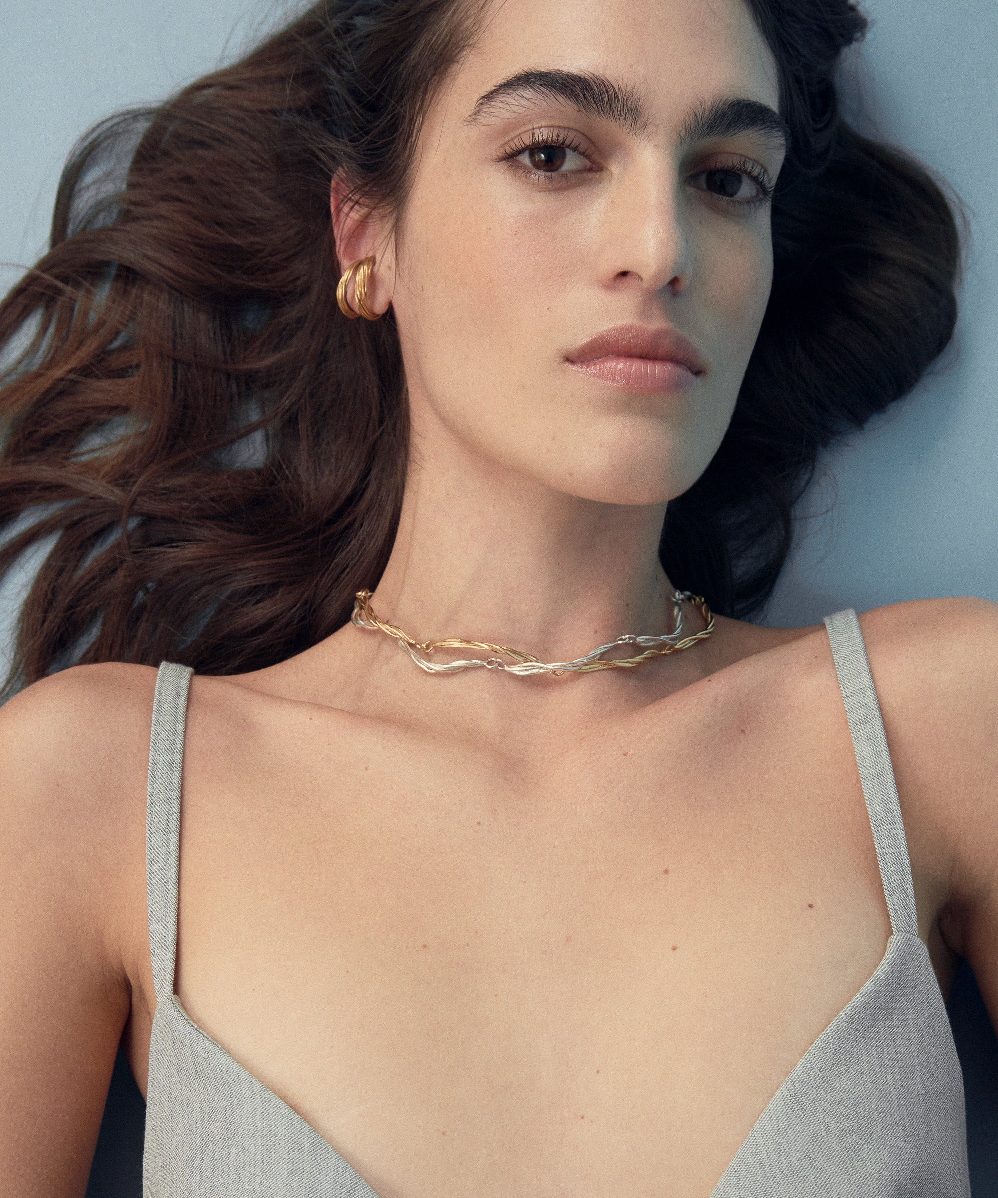 Carolina-De-Barros-LIANA-CHOKER-Necklace-GOLD-Plated-Sterling-Silver-Chain