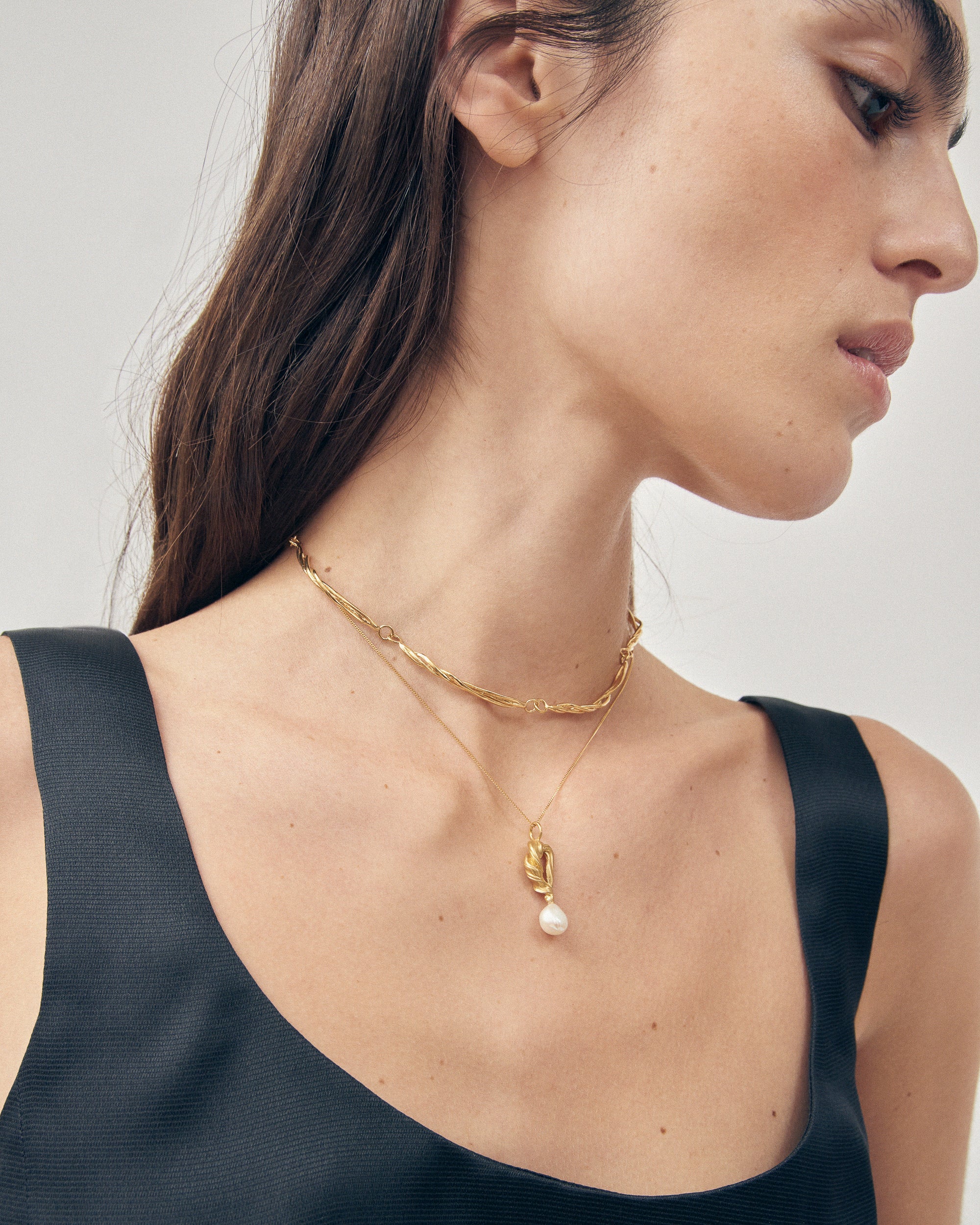 Carolina-De-Barros-LIANA-CHOKER-Necklace-GOLD-Plated-Sterling-Silver-Chain