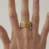 Carolina-De-Barros-Sterling-Silver-Gold-LIANA-RING-Plated-Twist-Sculptural-Statement-Ring