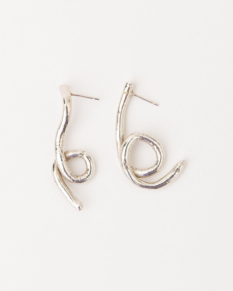 Carolina-de-Barros-Alga-18ct-Gold-Plated-Sterling-Silver-Twist-Drop-Stud-Statement-Earrings